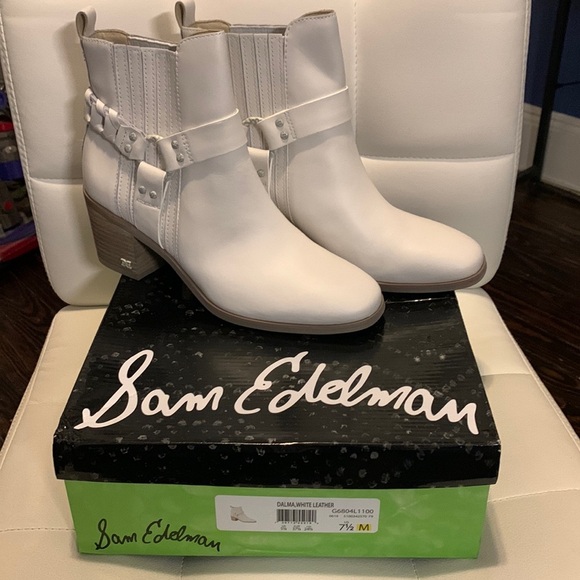 Sam Edelman Dalma white leather boots - Picture 3 of 4